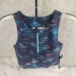 LINC Multicolor Sports Bra w/ Zipper